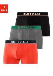 Buffalo Boxer Boxershorts für Herren schwarz/orange/anthrazit/meliert