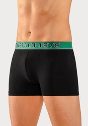 Buffalo Boxer Boxershorts für Herren bunt (schwarz, navy, schwarz, schwarz, grn)