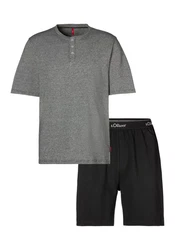 s.Oliver Pyjama Oberteil mit Knopfleiste Melange