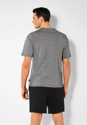 s.Oliver Pyjama Oberteil mit Knopfleiste Melange