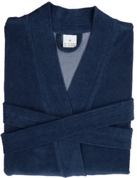 framsohn frottier Bademantel Langform Dunkelblau/Blau