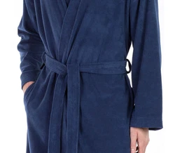 framsohn frottier Bademantel Langform Dunkelblau/Blau