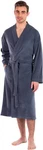 framsohn frottier Bademantel Langform Dunkelblau/Blau/Grau