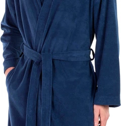 framsohn frottier Bademantel Langform Dunkelblau/Blau