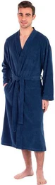 Bademantel Leichter Bademantel Herren, Langform, Jersey, Kimono-Kragen, Grtel, Besonders leichter Jerseybademantel