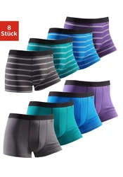 Buffalo Boxer mit kontrastfarbigem Webbund grn/blau/lila/dunkelgrau