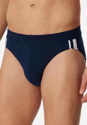 Schiesser Slip Rio (3er-Pack) dunkelblau/wei