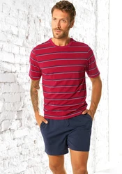 H.I.S Pyjama (2-tlg.) Rot/Dunkelrot/Lila