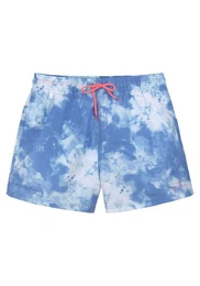 Badeshorts Mat mit trendigem Batikdruck