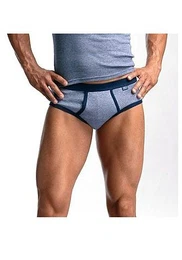Slip (Packung, 3-St) modische Optik: Jeans meliert, tolle Baumwoll-Qualitt