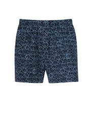 Trigema Boxershorts TRIGEMA Boxer-Shorts Smiley-Muster Hellblau/Grün/Dunkelblau/Schwarz/Braun