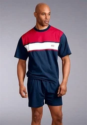 H.I.S Pyjama (2 tlg.) Blau/Dunkelblau/Rot