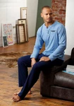 AUTHENTIC LE JOGGER Pyjama Schlafanzug Herren Hellblau/Blau