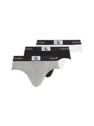 Hipster HIP BRIEF 3PK (Packung, 3er-Pack) mit Calvin Klein Logo-Elastikbund