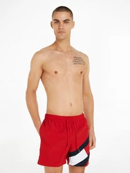 Tommy Hilfiger SF MEDIUM Drawstring Swim Trunks Badeshorts Rot