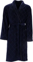Vossen Herrenbademantel Barron Dunkelblau/Blau