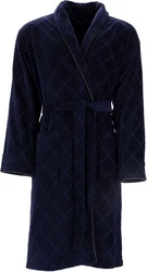 Vossen Herrenbademantel Barron Dunkelblau/Blau