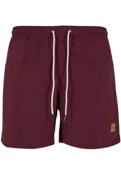 Urban Classics Block Swim Shorts Bordeaux/Dunkelrot