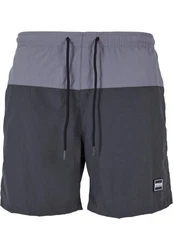 Urban Classics Block Swim Shorts Dunkelblau/Dunkelgrau/Grau