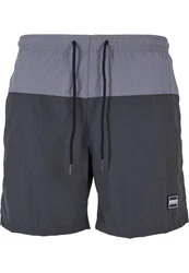 Urban Classics Block Swim Shorts Dunkelblau/Dunkelgrau/Grau