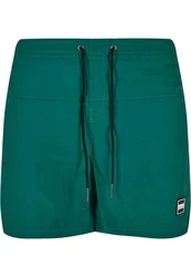 Urban Classics Block Swim Shorts Grün/Dunkelgrün/Türkis
