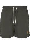 Urban Classics Block Swim Shorts Dunkelgrün/Khaki
