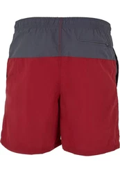 Urban Classics Block Swim Shorts Rot/Dunkelrot/Braun/Lila