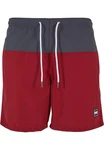 Urban Classics Block Swim Shorts Rot/Dunkelrot/Braun/Lila
