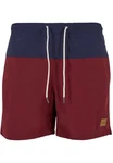 Urban Classics Block Swim Shorts Bordeaux/Dunkelrot/Lila