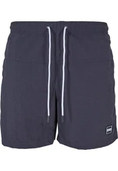 Urban Classics Block Swim Shorts Dunkelblau/Grau/Dunkelgrau