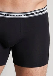 BALDESSARINI Lange Unterhose Long-Pants 3er Pack Schwarz/Braun