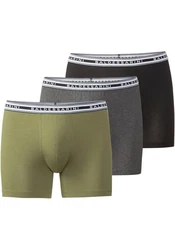 BALDESSARINI Lange Unterhose Long-Pants 3er Pack Dunkelgrün/Khaki