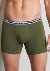 BALDESSARINI Lange Unterhose Long-Pants 3er Pack Dunkelgrün/Khaki