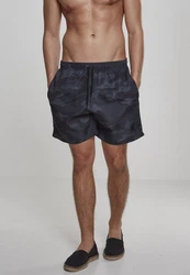 URBAN CLASSICS Badeshorts Herren Camo Swim Shorts Dunkelblau/Dunkelgrün/Braun/Grau