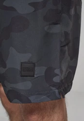 URBAN CLASSICS Badeshorts Herren Camo Swim Shorts Dunkelblau/Dunkelgrün/Braun/Grau