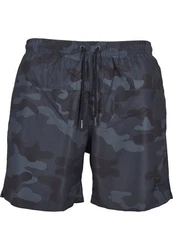 URBAN CLASSICS Badeshorts Herren Camo Swim Shorts Dunkelblau/Dunkelgrün/Braun/Grau