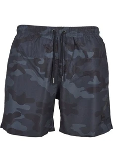 URBAN CLASSICS Badeshorts Herren Camo Swim Shorts Dunkelblau/Dunkelgrün/Braun/Grau