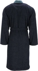 Esprit Herrenbademantel Double Stripe Dunkelblau/Hellblau/Grau/Blau