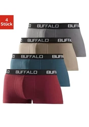 Buffalo Hipster Boxershorts Beige/Rot/Braun