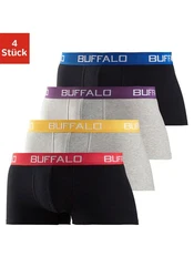 Buffalo Hipster Boxershorts Beige/Grau/Rot