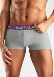 Buffalo Hipster Boxershorts Beige/Grau/Rot