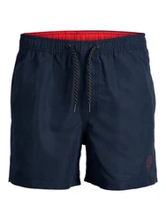 Jack & Jones Badehose JPSTFIJI JJSWIM SOLID SN Dunkelblau/Hellblau/Beige