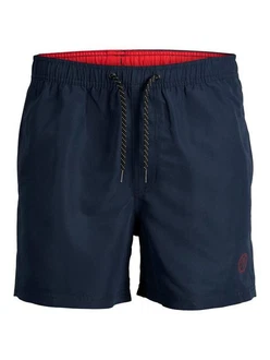 Jack & Jones Badehose JPSTFIJI JJSWIM SOLID SN Dunkelblau/Hellblau/Beige