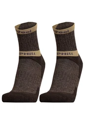 UphillSport Socken HETTA SUMMER 2er Pack Dunkelbraun/Braun/Khaki