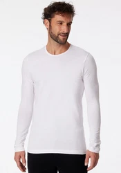 Schiesser Unterhemd Langarmshirt 95/5 mit Rundhalsausschnitt 