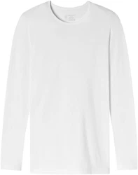 Schiesser Unterhemd Langarmshirt 95/5 mit Rundhalsausschnitt 