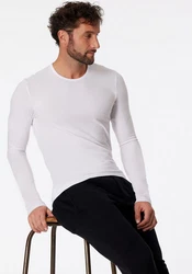 Schiesser Unterhemd Langarmshirt 95/5 mit Rundhalsausschnitt 