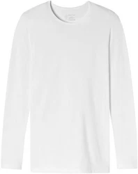 Schiesser Unterhemd Langarmshirt 95/5 mit Rundhalsausschnitt 