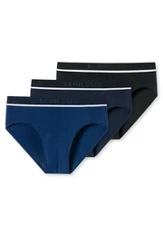 Rioslip 95/5 (3er-Pack) mit sportlichem Logo-Webgummibund mit schmalen weiem Ansatz