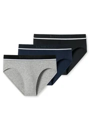 Rioslip 95/5 (3er-Pack) mit sportlichem Logo-Webgummibund mit schmalen weiem Ansatz